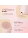 Flessenwarmer Roze Onderweg - PRO - 8800 mAh