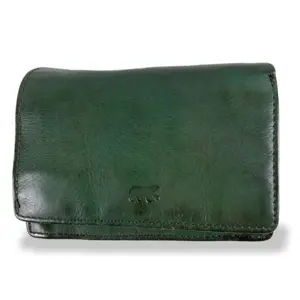 Nina - Leren overslagportemonne - 9 pasjes