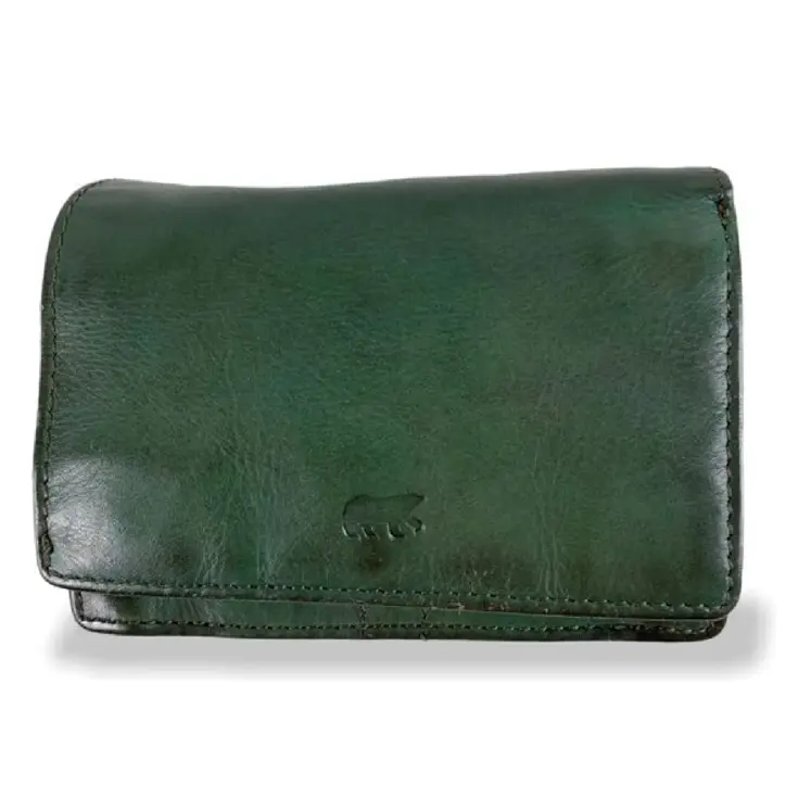 Nina - Leren overslagportemonne - 9 pasjes