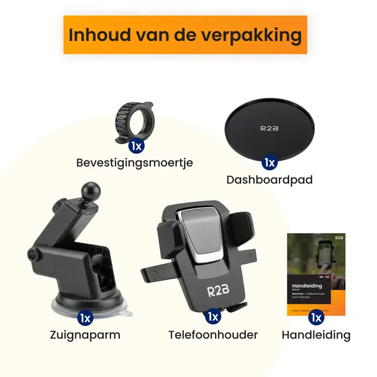 Telefoonhouder Auto Zuignap met Dashboard Pad