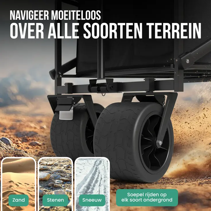 Bolderkar Opvouwbaar XL met Dak