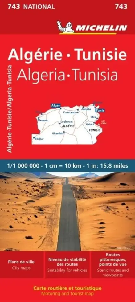 Kaart National 743 Algerije - Tunesië