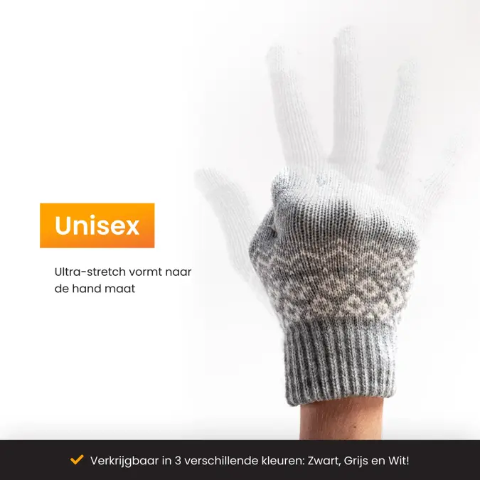 R2B Touchscreen Handschoenen Winter - Grijs
