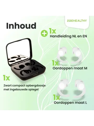 Reis/Slaap oordoppen - 2 Paar (M&L) - Wit