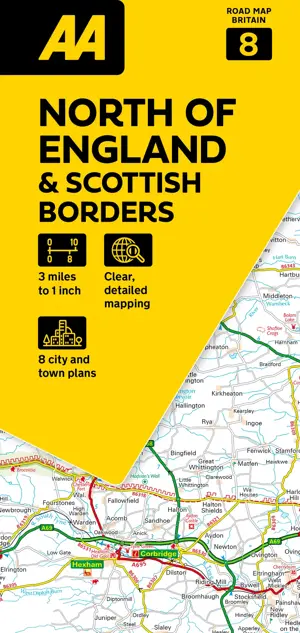 Wegenkaart 8 North of England & Scottish