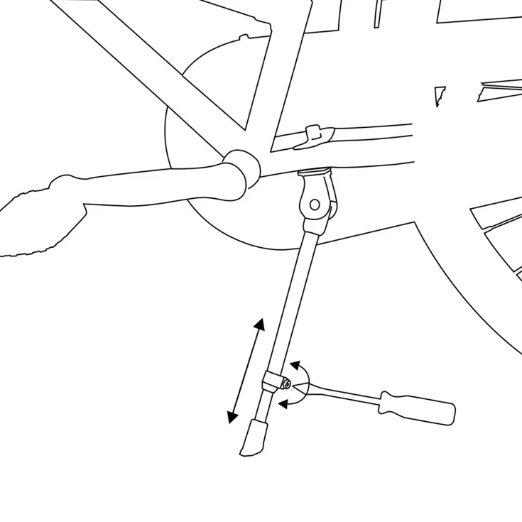 Fietsstandaard Midden - Fietsen 20'' tot 28"