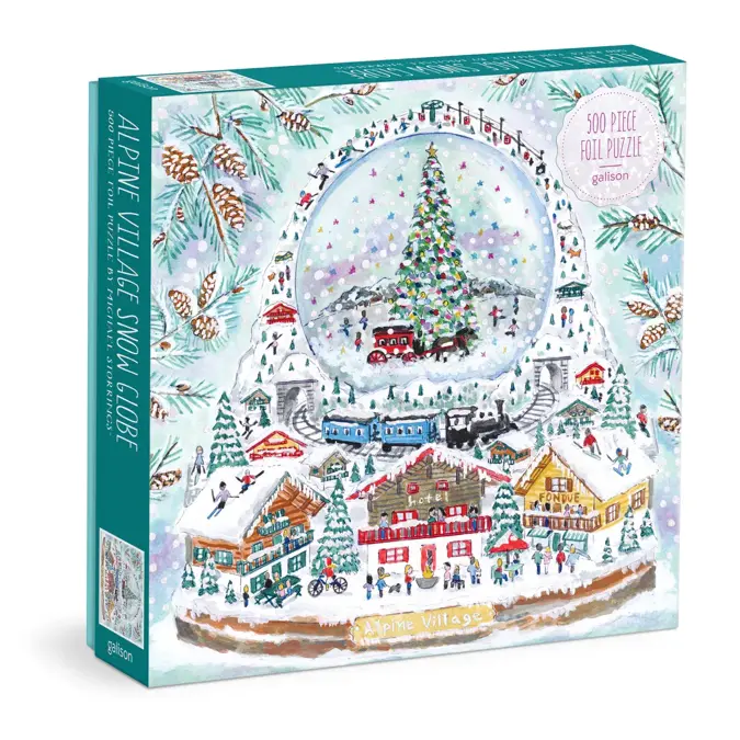 Alpine Village Snowglobe 500-piece puzzle