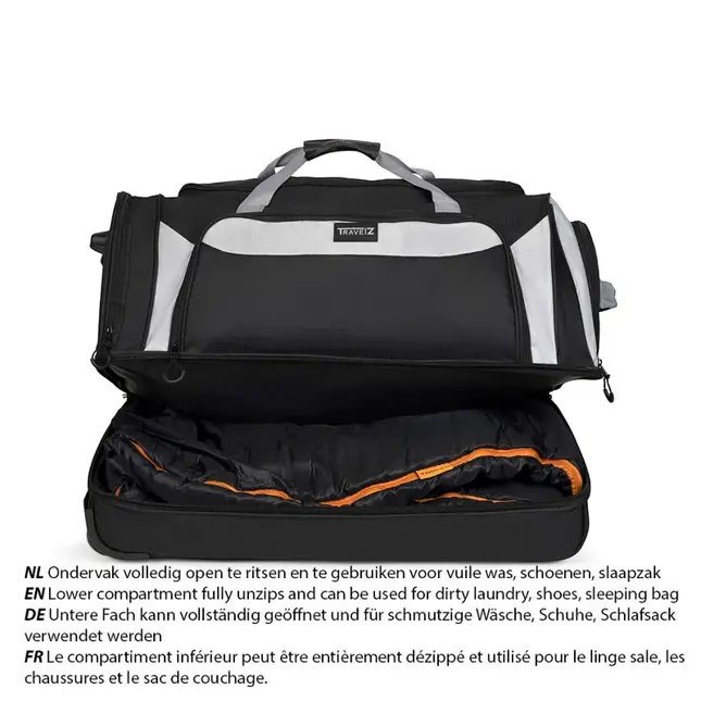 Reistas met wielen 96 Ltr