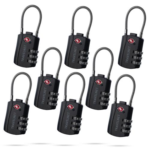 Travelnet TSA Reisslot met Cijfercode Set van 8