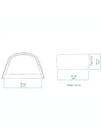 Crua Twin Hybrid compacte shelter bivitent