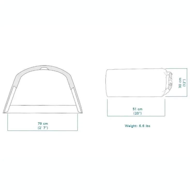 Crua Twin Hybrid compacte shelter bivitent