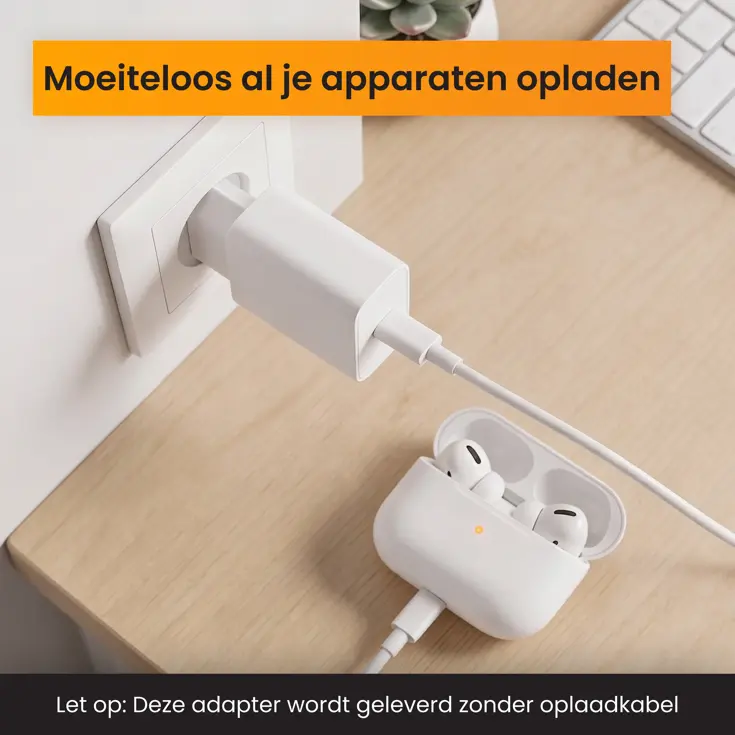 Krachtige 20W USB C Adapter - Wit
