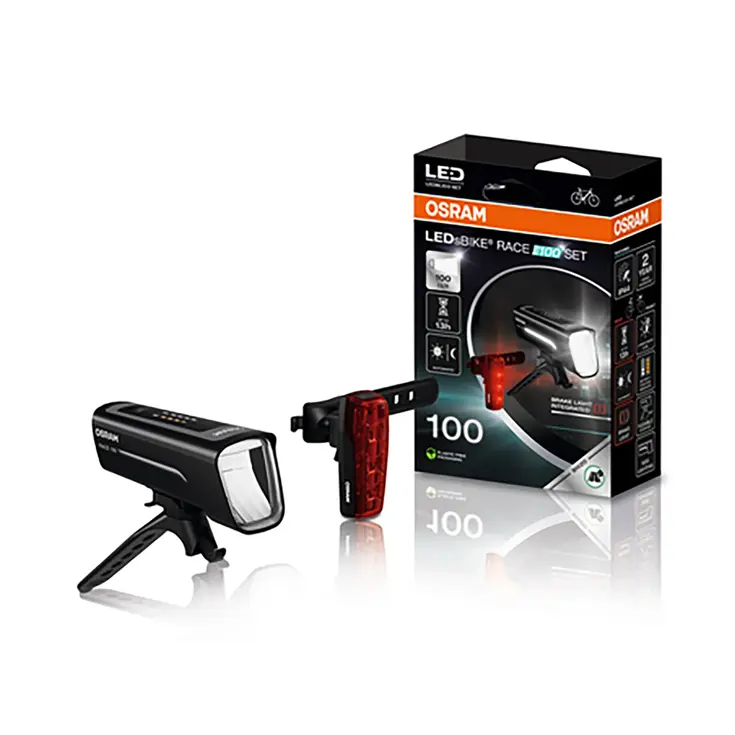 LED Fietsverlichting 100 LUX met Remlicht