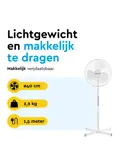 Statiefventilator 40 cm – verstelbaar – 3 standen