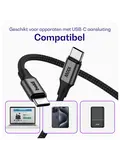Flex USB-C naar USB-C Kabel 100W 30CM Zwart