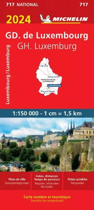 Michelin wegenkaart 717 GH Luxemburg 2024