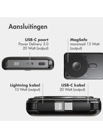 4-in-1 MagSafe Powerbank - 10.000 mAh