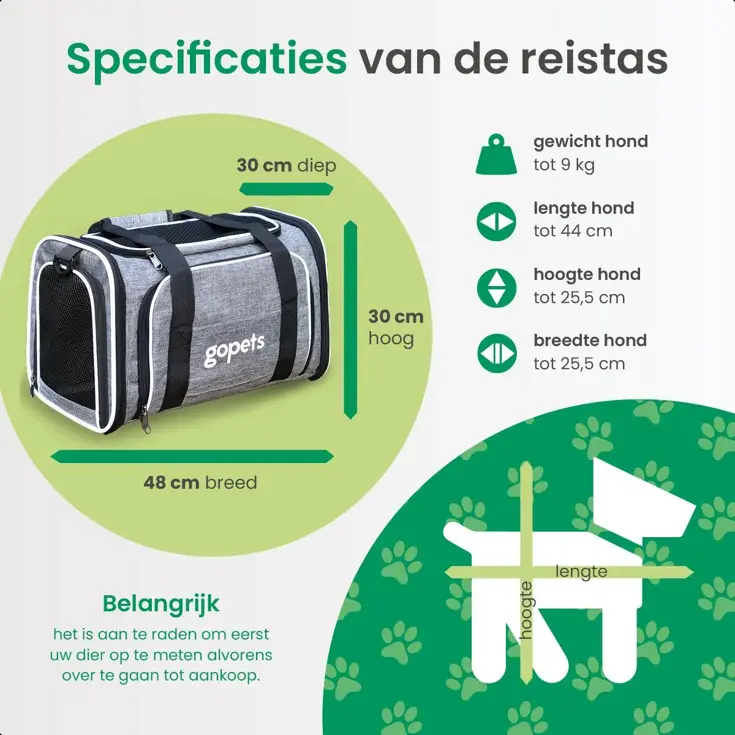 Draagtas Hond en Kat - 40x25x25cm - L