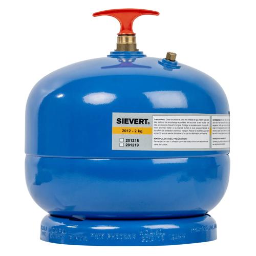 Gasfles 2kg leeg, zonder kraan en haak