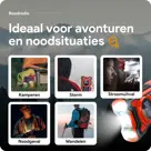 Noodradio met solar dynamo Bluetooth en powerbank