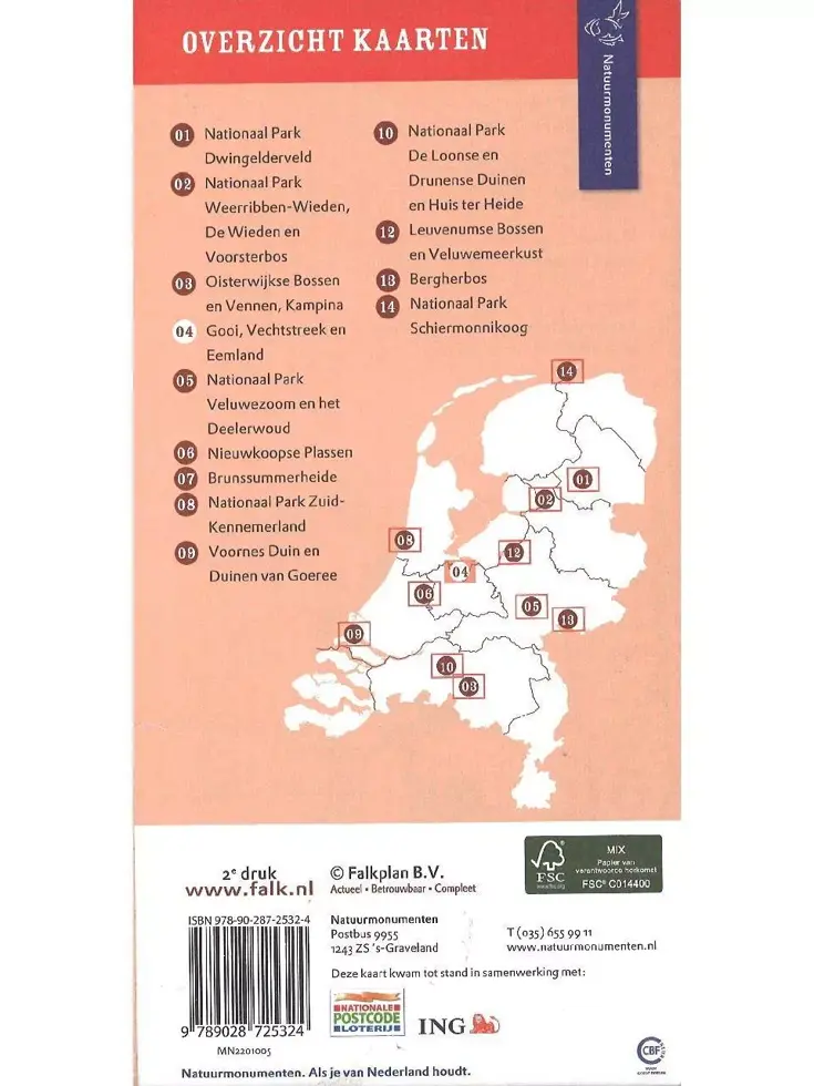 Wandelkaart SBB 04 Gooi, Vechtstreek en Eemland