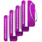 Aluminium Bagagelabel – 4 stuks – Paars