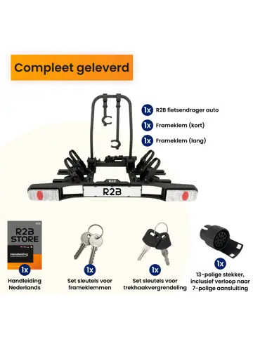 Fietsendrager Auto - 2 Fietsen Inklapbaar Trekhaak