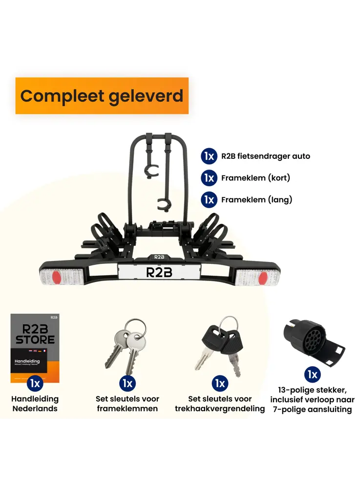 Fietsendrager Auto - 2 Fietsen Inklapbaar Trekhaak