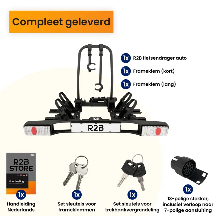 Fietsendrager Auto - 2 Fietsen Inklapbaar Trekhaak