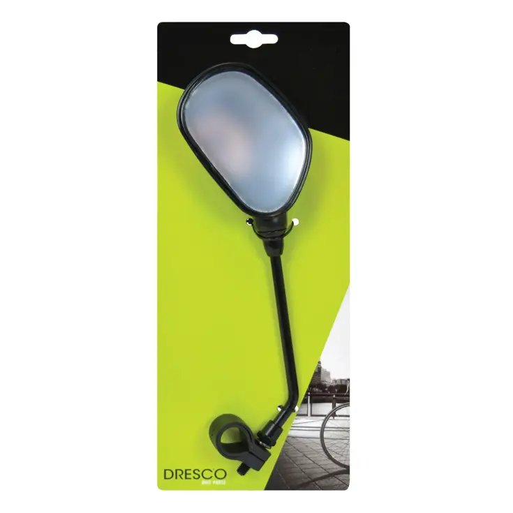 Fietsspiegel met reflector en kantelmechanisme