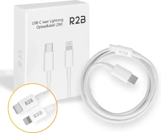 R2B USB-C naar Lightning Kabel - 2 Meter