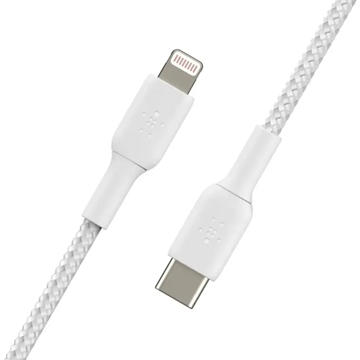 Belkin Lightning naar USB-C kabel Gevlochten