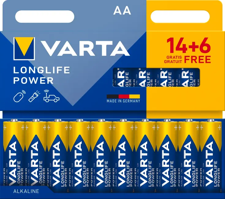 Longlife Power AA Pack 20 (14+6) - Varta 