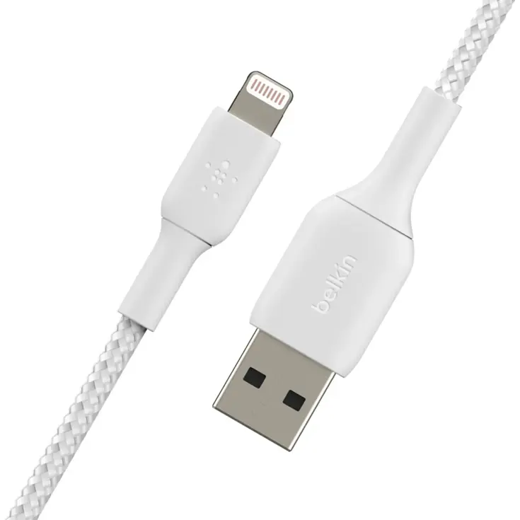 Belkin Lightning naar USB kabel Gevlochten