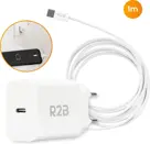 R2B USB-C Kabel 1 meter met USB-C Adapter