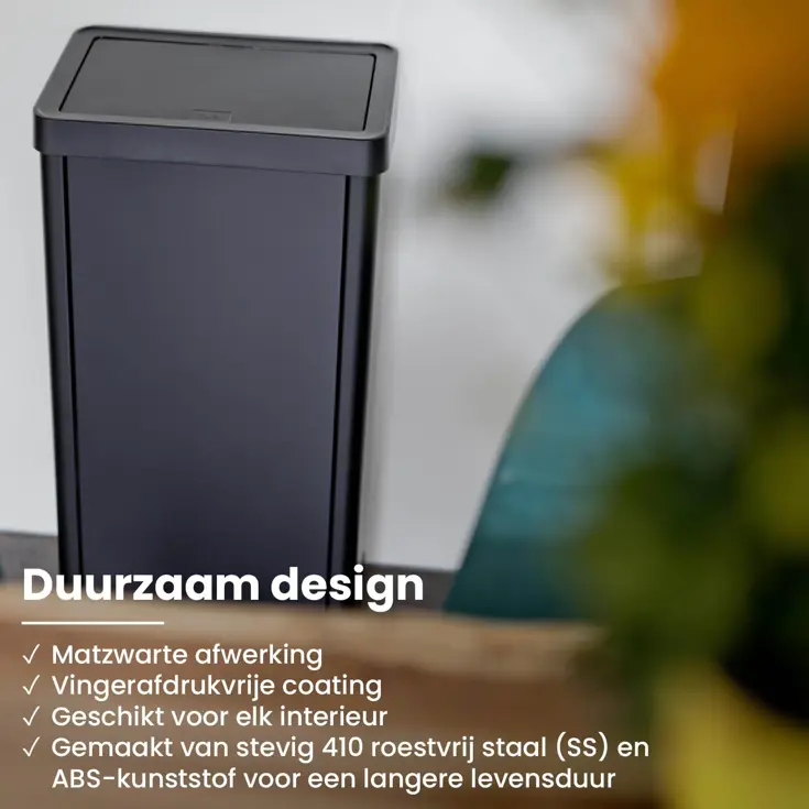 Prullenbak met Drukdeksel - 50 Liter
