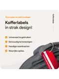 Aluminium kofferlabels – 4 stuks – Rood