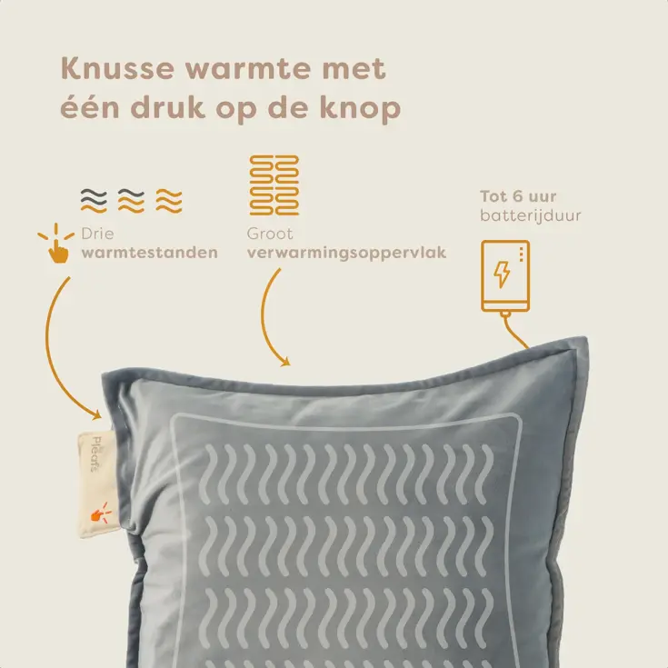 Pleafs Warmtekussen 45x45cm Plush