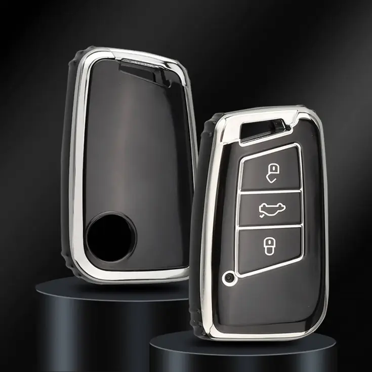 TPU Sleutelhoesje voor Seat zwart D3