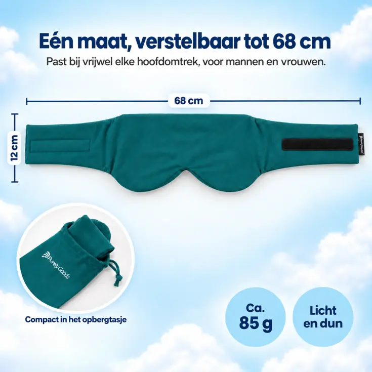 Katoenen Slaapmasker - Verduisterend - Verstelbaar