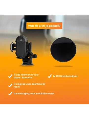 Telefoonhouders Auto Zuignap + Dashboardpad