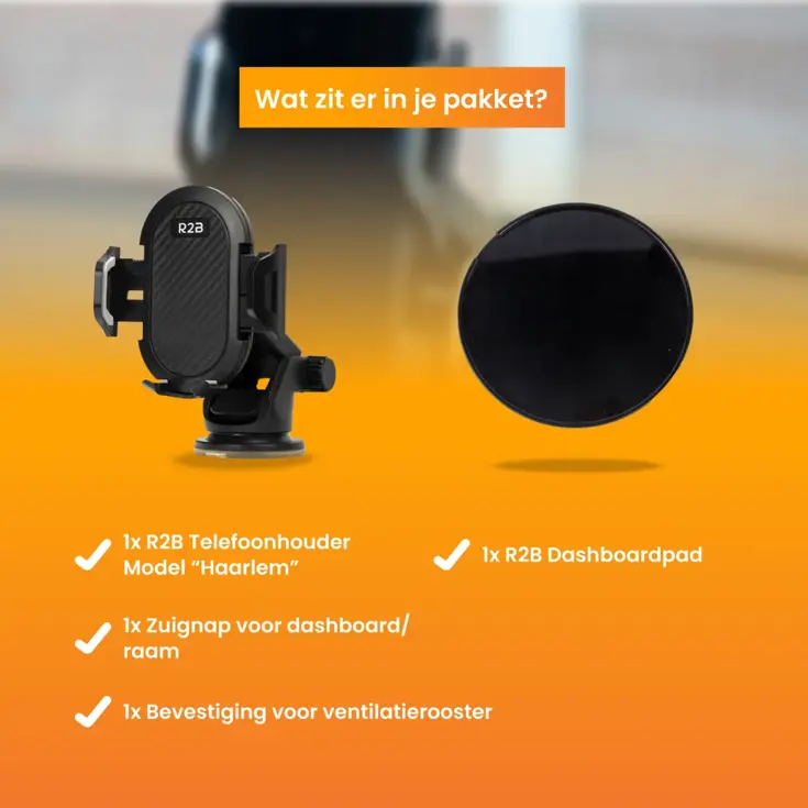 Telefoonhouders Auto Zuignap + Dashboardpad