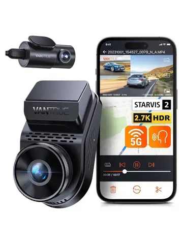 S1 Pro Dual 2.7K Wifi GPS dashcam
