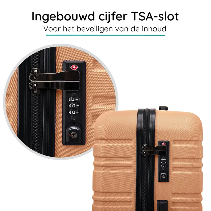 Kofferset S ABS 39L met TSA-slot en 360° wielen
