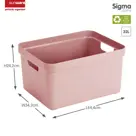 Sigma home - Opbergbox - 32L roze - 4-delig
