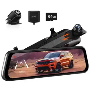 Wolfbox G930 4K GPS 64gb spiegel dashcam