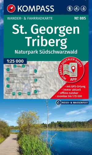 Wandelkaart WK885 St.Georgen Triberg