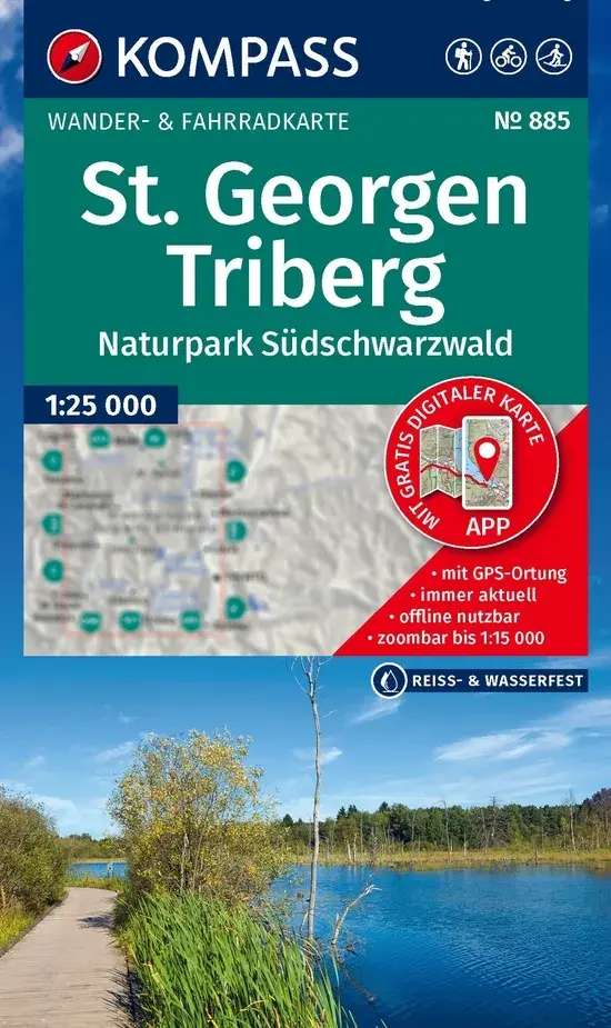 Wandelkaart WK885 St.Georgen Triberg