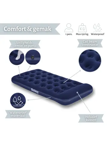 Luchtbed - Bestway - 1P - 99x188 cm + pomp