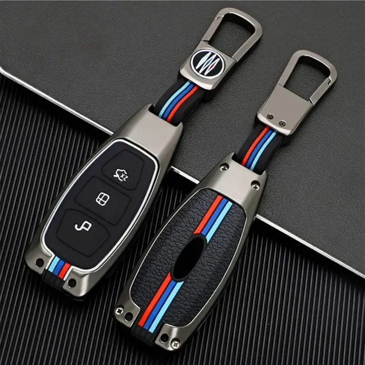 Metalen Sleutelhoesje voor Ford grijs K3